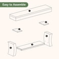 thumbnail image 3 of Tribesigns 63" Solid Wood Console Table,  Farmhouse 2-Tier Low TV Console for Living Room, Entryway, Hallway, 3 of 9
