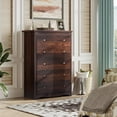 thumbnail image 2 of XgoodX Wood Dresser with 5 Drawers, Rustic Brown Wooden Storage Cabinet for Bedroom, Modern Organizer Drawers and Closet Dresser for Hallway, Closet, Measuring 15.75" W*31.50" D*45.35" H, 2 of 11