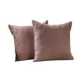 thumbnail image 5 of 3S Brother's Solid Color Cushion Cover Velvet Look Home Décor Throw Pillow Case with Invisible Zipper Set of 2 Pieces for Chair Couch Bedroom & Livingroom Décor Pillowcase - Rose Pink 26"x26" Each, 5 of 9