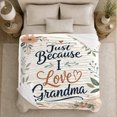 thumbnail image 5 of Just Because I Love Grandma Botanical Quote Art, Cozy Botanical Garden Scene, Warm Flannel Blanket for Sunroom and Reading Nook, Garden Lovers Valentine's Day Gift, Botanical Home Decor, 5 of 9