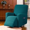 thumbnail image 2 of Subrtex Stretch 1-Piece Textured Grid Recliner Slipcover, Turquoise, 2 of 6