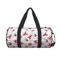 thumbnail image 2 of Fotbe Cartoon Lobsters Pattern Foldable Sports Gym Bag with Wet Dry Pocket, Ultralight Travel Bag, Large Capacity Duffel Bag, Splash Proof Carry on Bag, Overnight Bag, Weekender Bag, 2 of 8