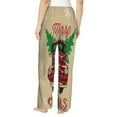 thumbnail image 3 of Disketp Christmas Vintage Red Truck Print Women'S Comfy Pajama Pants Casual Drawstring Palazzo Lounge Wide Leg Pants, 3 of 9