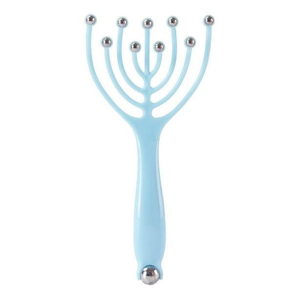 Fiudx Masajeador de Cuero Craneal con Mango Ergonómico, Herramienta de Relajación, Masaje Antiestrés, Ideal para Cabeza, Cuello y Espalda, Ideal para Viajes y Oficina, Ideal Como Regalo para Padres E