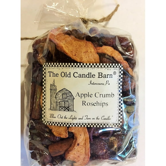 Old Candle Barn Apple Crumb Rosehips 4 Cup Bag - Well Scented Potpourri - Made in USA