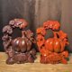thumbnail image 2 of Ebony carved pumpkin figurine, solid wood, suitable for home and office decoration, a gift symbolizing wealth and prosperity., 2 of 4