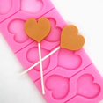 thumbnail image 1 of Piruletas de silicona con forma de corazón de 8 agujeros, molde de Chocolate, molde para hornear pasteles, decoración de pasteles, moldes de jabón Xemadio 2028994, 1 of 3