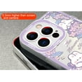 thumbnail image 4 of Purple Flower Case for iPhone 14 Pro Max with Cute Bunny, Clear Women Case for iPhone 14 Pro Max Kawaii Design, Soft Cover Camera Protection Case for iPhone 14 Pro Max with Lovely Rabbits (Purple), 4 of 7