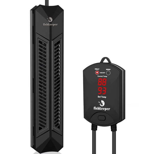 Calentador de acuario Fishkeeper de 500 W ajustable para tanque de 250-500 litros