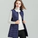 thumbnail image 5 of Chaqueta de plumón ligera de longitud media para mujer, con cuello redondo, ligera, para uso diario en invierno, talla grande, 5 of 6