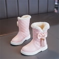 thumbnail image 5 of LvhaoGJOB Girls' Faux Fur Lined Snow Boots with Non-Slip Sole and Warm & Cozy, 5 of 7