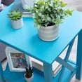 thumbnail image 5 of Home Square 2-Piece Furniture Pinewood End Table Set in Teal, 5 of 10
