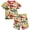 Red Dinosaur, variant on WIBACKER 3-8Y Toddler and Little Boys 2-Piece Sports Car Pajamas Set 100% Cotton Short Sleepwear Kids Summer Pjs