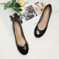 thumbnail image 3 of JENN ARDOR Chunky Block Low Heels Bow Round Closed Toe Comfort Work Casual Slip-On Bridal Wedding Guest Dress Cute Ballet Pumps Shoes for Women, 3 of 5