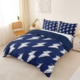 thumbnail image 2 of Erosebridal Cute Graffiti Lightning Queen Duvet Cover Set,Deepblue And White Bedding For Boy Teens 3 Pieces,No Comforter,Reversible, 2 of 5