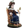 thumbnail image 3 of Large 19"H Roman Catholic Santo Nino De Holy Infant Of Atocha On Throne Statue, 3 of 4