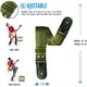 thumbnail image 3 of Correa para guitarra, Strap o Tahali para guitarra acústica, bajo eléctrico, guitarra eléctrica Kidam Cinturón seguridad nylon verde militar, 3 of 3