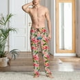 thumbnail image 2 of Sigee Watercolor Birds print Men's Pajama Pants Lounge Sleep Bottoms with Elastic Waistband and Pockets-Medium, 2 of 6