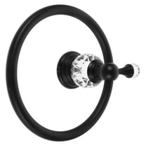 TEHAUX Black Crystal Hand Towel Stand Holder Zinc Alloy Bathroom Kitchen Accessory 1 Piece