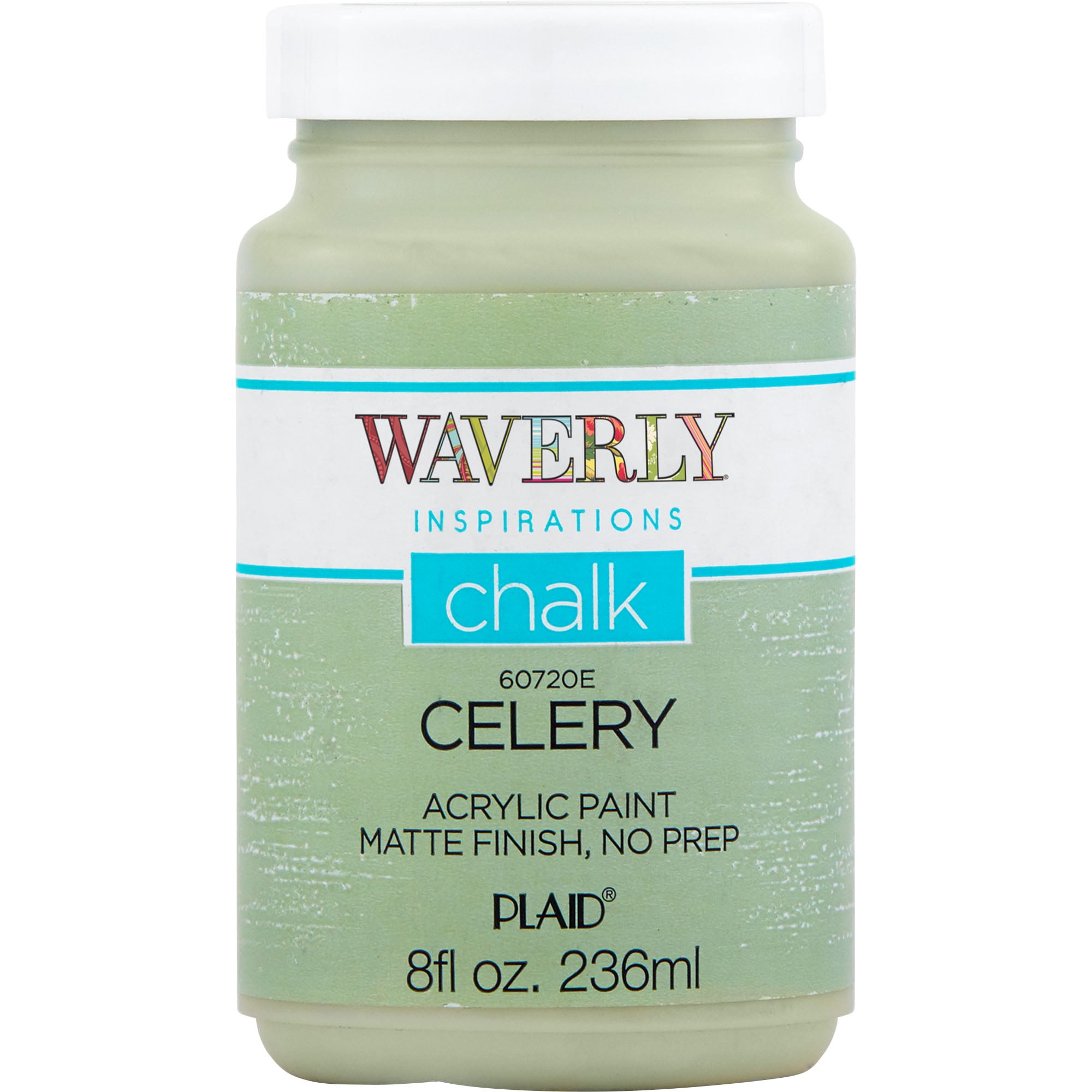Waverly Inspirations 60720E Chalk Paint, Ultra Matte, Celery, 8 fl oz