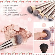 Makeup Brushes Sets, BESTOPE USTAR 20PCs Makeup Brushes Premium Synthetic Concealers Foundation Powder Eye Shadows Makeup Brushes with Champagne Gold Conical Handle