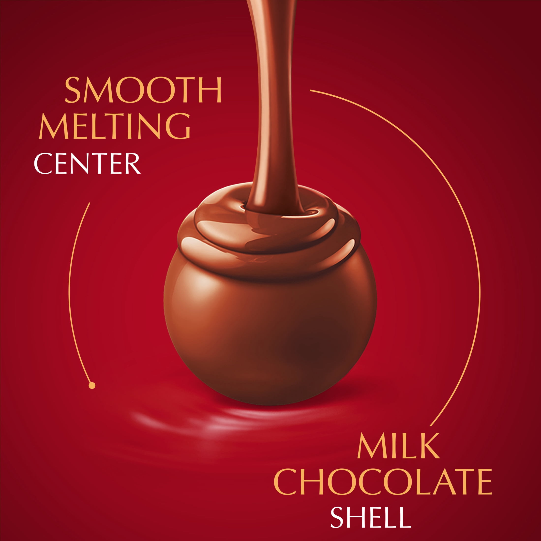 Lindt LINDOR Milk Chocolate Candy Truffles Favor Gift Box, 2.1 oz.