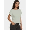 thumbnail image 6 of Women's Crew Neck Short Sleeve T Shirt Summer Casual Loose Workout Top, 6 of 6