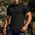 thumbnail image 2 of Avirosel Men's Casual Breathable Mesh Lapel Short Sleeve Tactical Polo Shirt for Outdoor Golf Sports Black, 2 of 9