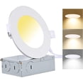 thumbnail image 1 of xianlin-ULCCT Light 3CCT 4 Inch 9W 3000K 4000K 5000K Pot Lights, Dimmable LED Recessed Slim Lighting, 750LM, 1 Pack, 1 of 4