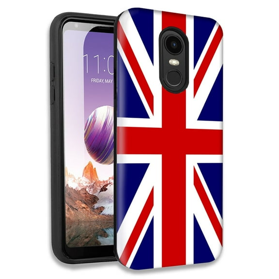 Mundaze England British Flag Double Layer Hybrid Case Cover For LG Fortune 2/Aristo 2 Plus/Zone 4/Aristo 3