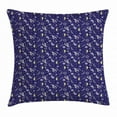 thumbnail image 1 of Moon Throw Pillow Cushion Cover, Abstract Floral Figures with Stars and Sleeping Moons Nocturnal Oriental, Decorative Square Accent Pillow Case, 18 X 18 Inches, Violet Blue Pale Yellow, by Ambesonne, 1 of 2