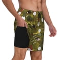 thumbnail image 2 of Kdxio Gnomes Playing in the Garden Print Men's Swim Trunks with Compression Liner 7 Inch Inseam Quick Dry Swim Shorts, 2 of 7