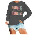 thumbnail image 1 of Sweat à Capuche Décontracté à la Mode Automne et Hiver Imprimé Lettres Anglaises Tendance Col Rond Sweat à Capuche Manches Longues Confort Ensemble de Chandails en Molleton pour Femmes Mignon Long Chemise pour Mariée, 1 of 3