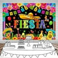thumbnail image 3 of Mexican Fiesta Backdrop Mexican Party Decorations Mexican Banners for Fiesta Colorful Paper Flowers Mexican Birthday Background Photo Booth Props, 3 of 5