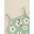 thumbnail image 5 of Niusricy Infant Baby Girls Shorts Outfits 0 3M 6M 12M 18M Newborn Sleeveless Romper Floral Print Cami Jumpsuit with Ruffled Short Pants Toddler Cute Fashion Sweet Comfy 2 Pcs Daily Clothes Set, 5 of 7