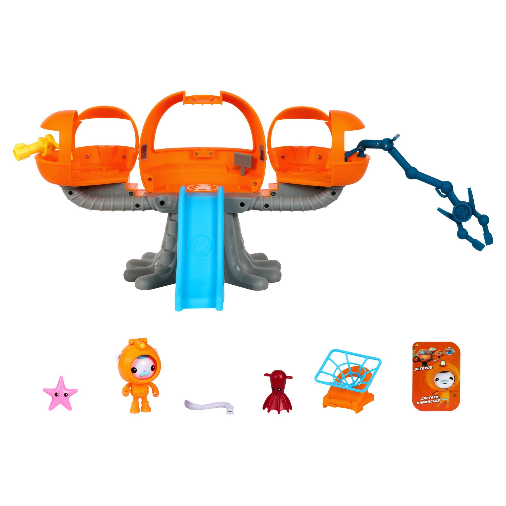 Octonauts Above & Beyond, Octopod Playset, Deep Sea Captain Barnacles and 3 Creatures, 6 Total Pieces, Preschool, Ages 3+