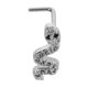 thumbnail image 4 of Piercing de nariz de serpiente de acero inoxidable en forma de L, piercing de nariz con bisagra y cierre de clic, piercing de labio, piercing de arco de ojo, piercing de ombligo, piercing de oreja, 4 of 7