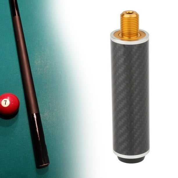 Extensión de tacos de billar, extensores de palo de billar, alargador de extremo, diámetro compacto de fibra de carbono, eje de conexión de billar de 4 pulgadas