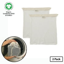 Simple Ecology Organic Cotton Mesh Laundry, Washer and Dryer Bags - Medium 2 Pack