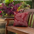thumbnail image 3 of ARDEN Outdoor Toss Pillow, Set of 2, 16 x 16, Water Repellent, Fade Resistant 16 x 16, Red Leaf Palm, 3 of 5