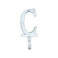 thumbnail image 2 of Whitewashed Cast Iron Letter C Alphabet Wall Hook 6", 2 of 2