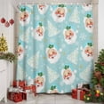 thumbnail image 2 of Christmas Tree Santa Claus Shower Curtain for Bathroom, Winter Snowflake on Water Blue Waterproof Shower Curtains Washable Quick Dry with Hooks Bathtub Curtains 60x72IN, 2 of 9