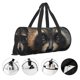 thumbnail image 3 of Fotbe Tribal Style Raccoon Bolsa Deportiva de Lona Plegable con Estampado, Bolsa de Gimnasio con Bolsillo Seco/Húmedo, Bolsa de Viaje Ultraligera de Gran Capacidad, 3 of 6