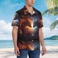 thumbnail image 5 of Daiia Red And White Beast Hawaiian Shirt for Men Gentle Cotton Regular Short Sleeve Casual-XX-Large, 5 of 9