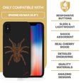 thumbnail image 7 of Case Yard Wooden Case for iPhone-XS-Max Soft TPU Silicone cover Slim Fit Shockproof Wood Protective Phone Cover for Girls Boys Men and Women Supports Wireless Charging Tarantula Design, 7 of 7