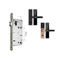 thumbnail image 2 of Door Lock, Security Biometric Fingerprint Smart Door Handle Tuya Electronic Intelligente Card Key Wood Door Lock for Home ,Easy to Install, 2 of 7