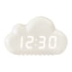 thumbnail image 2 of Reloj despertador creativo, cuatro nubes, reloj de mesa LED controlado por voz, snooze junto a la cama, reloj de mesa de luz nocturna de calendario para estudiantes, blanco, 2 of 7