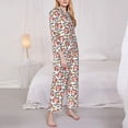 thumbnail image 3 of Sigee Happy Foxy Faces for Women’s Pajama Sets Long-Sleeved Pjs Sets for Women 2 piece Sleepwear-XX-Large, 3 of 7