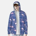thumbnail image 3 of Pofeuu Flamingo Print Sun Protection Outdoor Lightweight Full Zip UV Cooling Hoodie Long Sleeve Summer Clothing for Outdoor Hiking-Small, 3 of 5