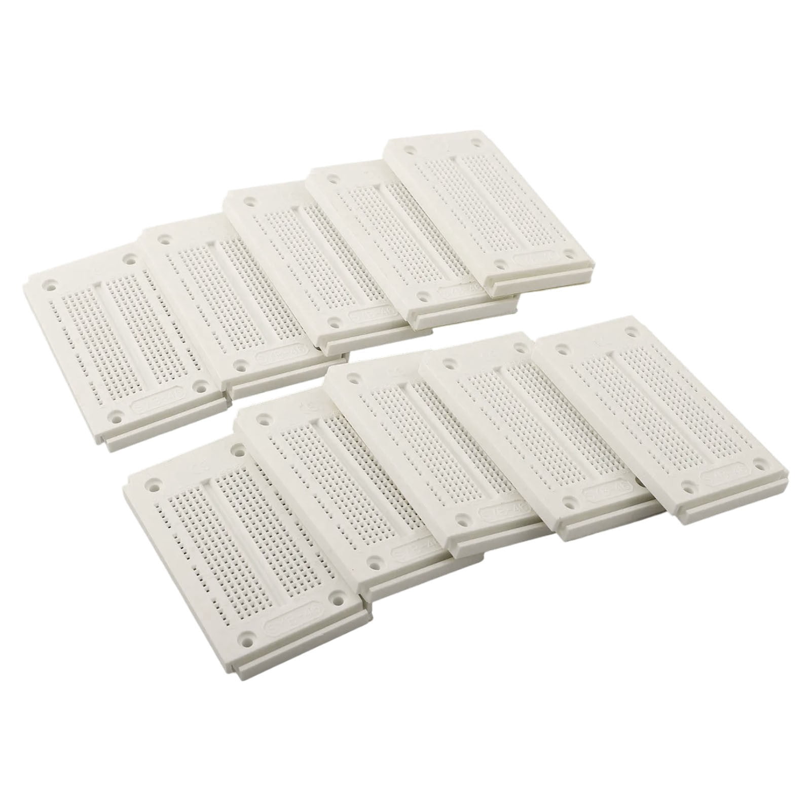10Pcs White Solderless Breadboard Syb46 With 270 Holes For Diy Electronics